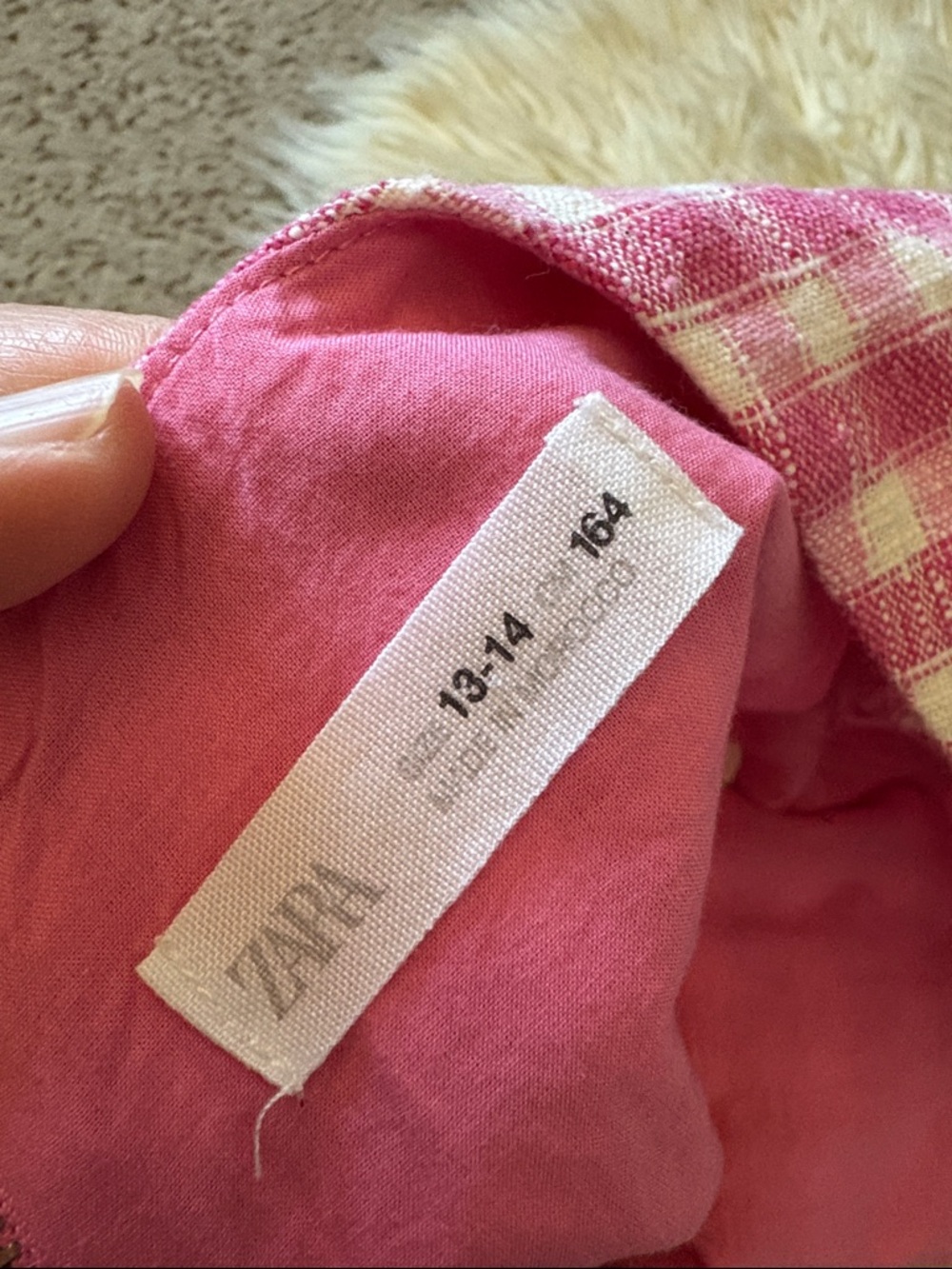 Zara kids girls gingham cropped top - Picture 3 of 4